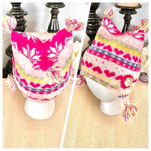 Girl’s H&M Hearts 💕 Knit Hat Size 3-6Y - Picture 1 of 9